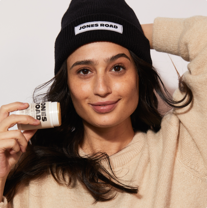 Behind the scenes at a Jones Road Beauty photo shoot
